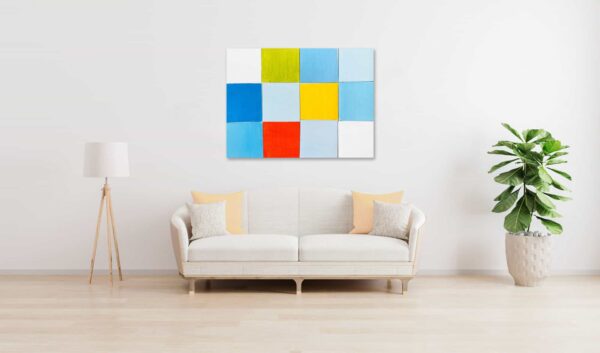 Buntes abstraktes Gemälde, moderne Kunst Malerei, Wandkunst für Wohnzimmer, zeitgenössische Auftragsmalerei.
