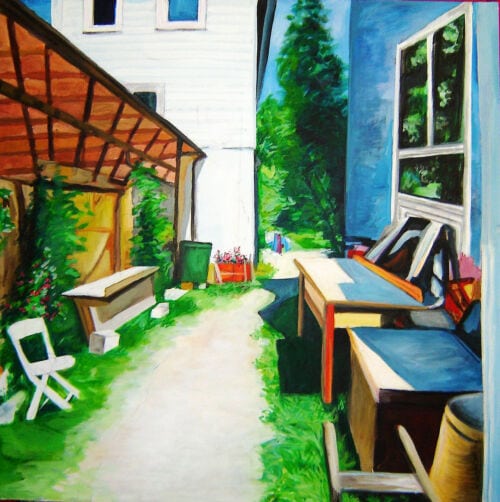 Modernes Acryl Gemälde Frühling 100×100 cm