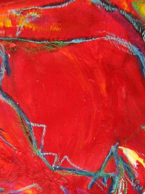 Modernes Acryl Gemälde abstrakt Rot