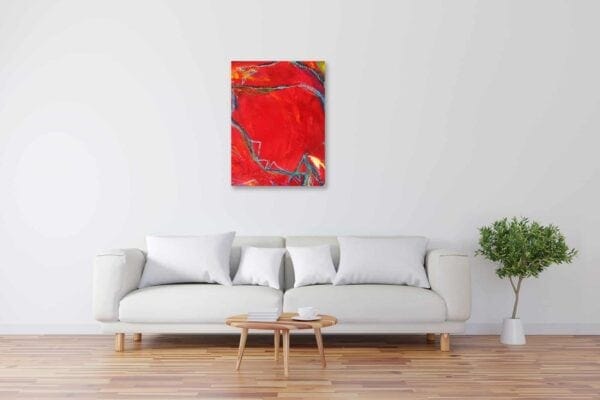 Modernes Acryl Gemälde abstrakt Rot wandbilder
