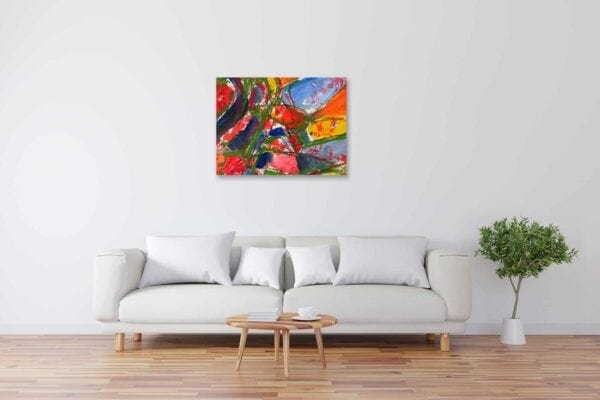 Modernes Kunstbild Acryl auf Leinwand farbig künstler
