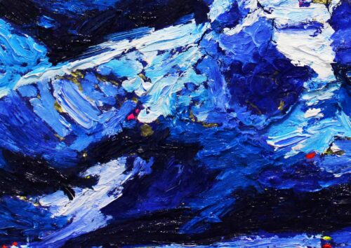 Acryl Gemälde abstrakt tief Blau