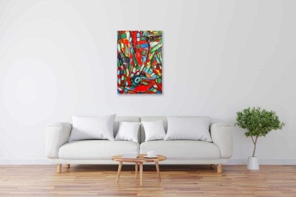 Farbiges abstraktes Gemälde, modernes Acrylbild, kreative Wanddekoration für Wohnzimmer, Malerei & Auftragsmalerei Nikolaus Kriese.