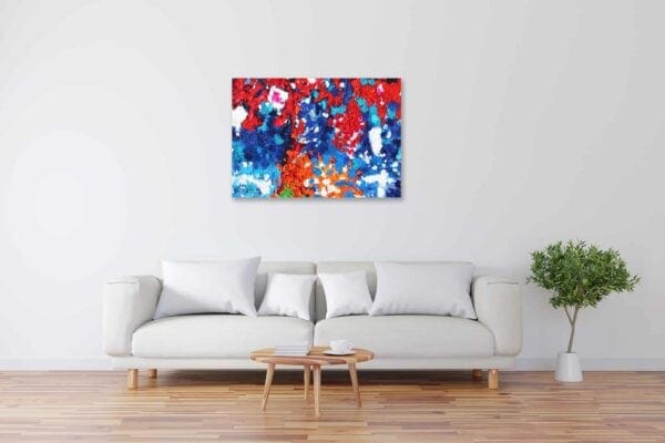 Acryl Gemälde abstrakte farbige Punkte bild kaufen
