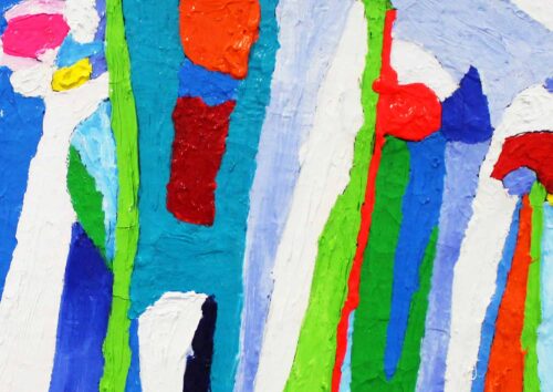 Acryl Gemälde abstrakte farbige Spielerei