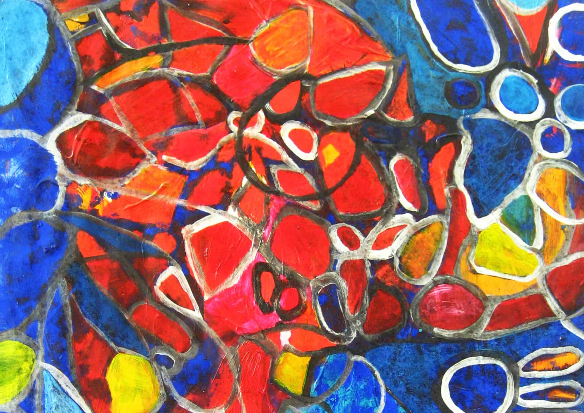 Acryl Gemälde abstraktes Mosaik