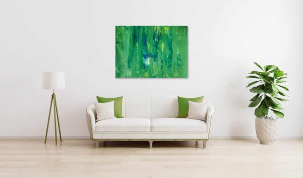 Ölgemälde auf Leinwand abstraktes Grün wandbild
