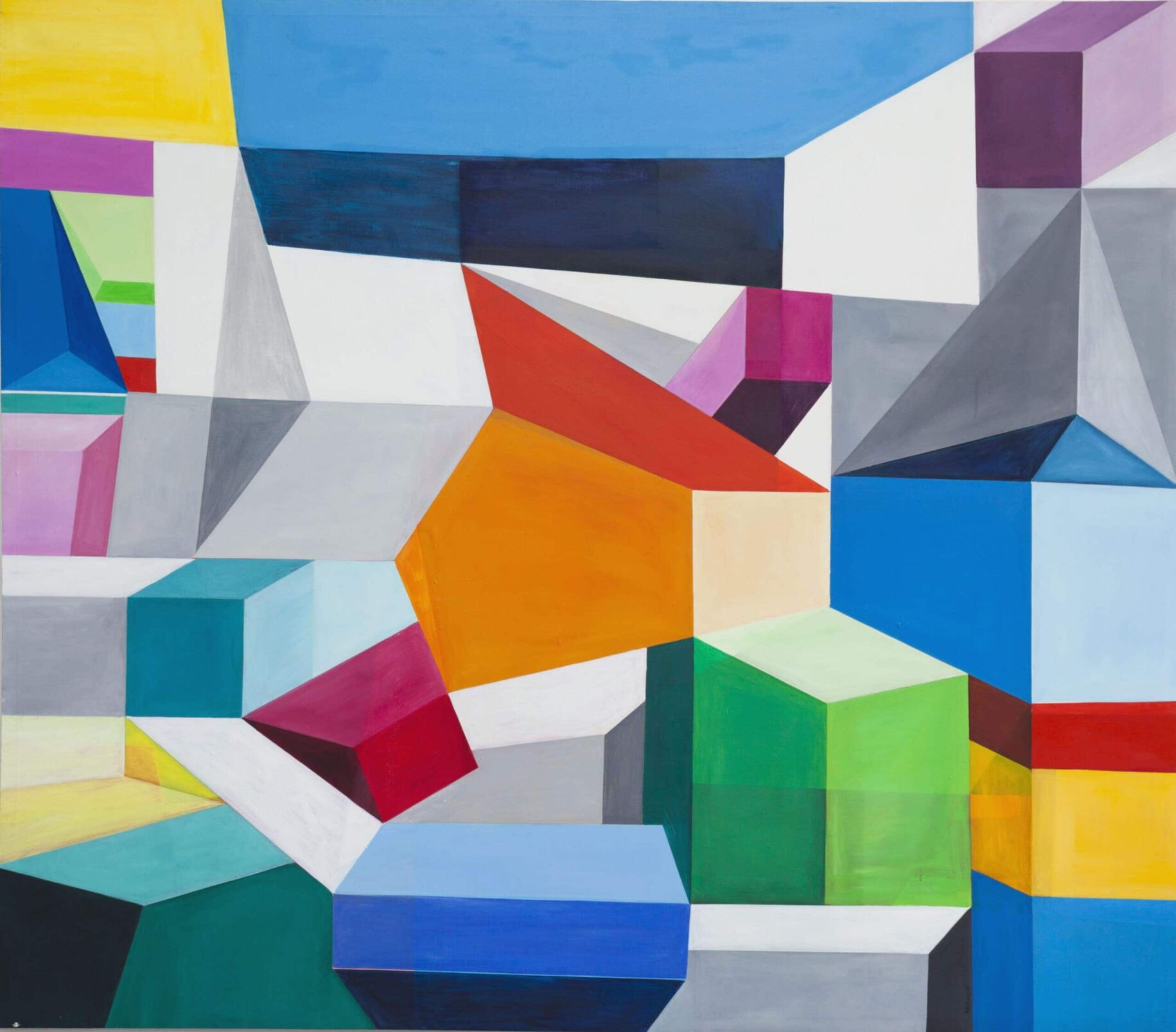 Ölgemälde Block 2 150 x 140 cm