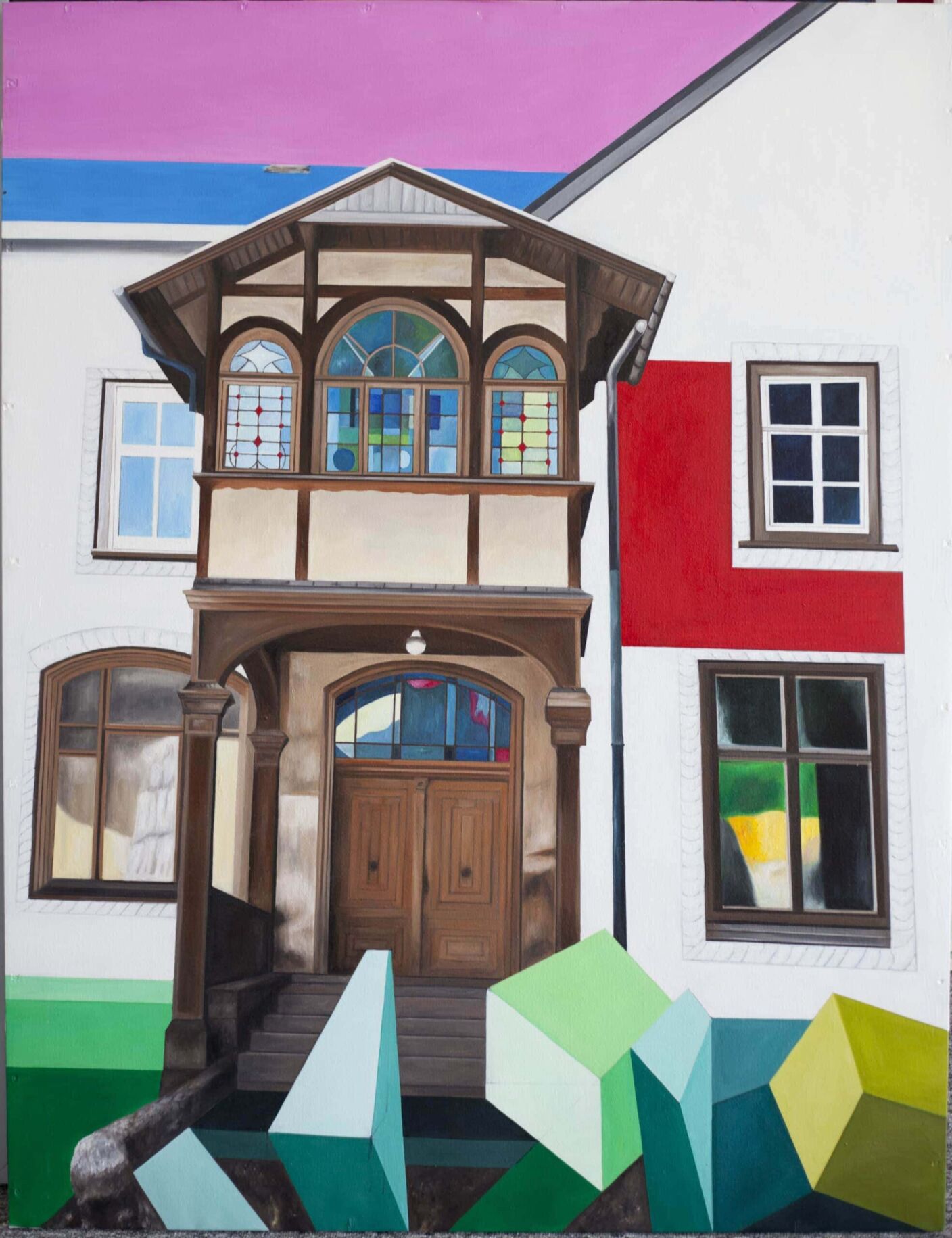 Ölgemälde Das alte Haus 130 x 100 cm