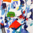 Pittura a olio La montagna rossa 70 x 120 cm