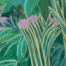 Lively plant painting with pink flowers, green foliage and tropical atmosphere, created as a commissioned painting by the artist Nikolaus Kriese, for nature and garden lovers.