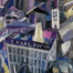 Farbenfrohe Aquarellmalerei von Müll und Alltagsgegenständen, abstraktes Kunstwerk mit urbanem Flair, einzigartige Auftragsmalerei von Nikolaus Kriese, kreative Wandgestaltung, modernes Kunstbild, künstlerische Interpretationen.