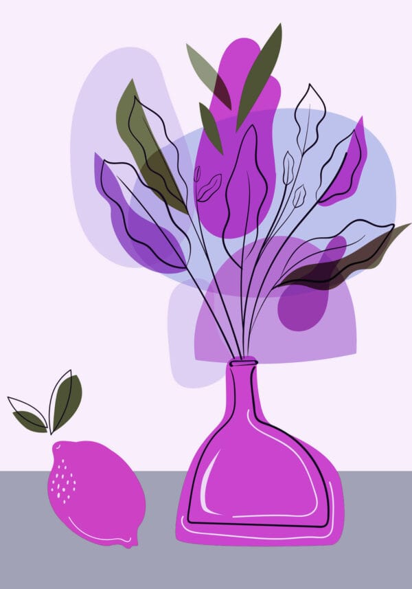 Illustration Malerei mit Vase