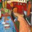 Pittura astratta colorata dal sapore urbano, con enfasi sulla pittura creativa e su commissione di Nikolaus Kriese, ideale per gli amanti dell'arte moderna.