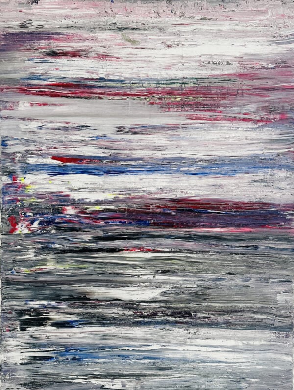 Farbenfrohes abstraktes Gemälde in Öl, expressive Pinselstriche, moderne Malerei, populäre Kunst, Wanddekoration, Auftragsmalerei, zeitgenössische Kunst, Künstler Nikolaus Kriese, individuelle Kunstwerke, hochwertig, kreative Wandgestaltung.