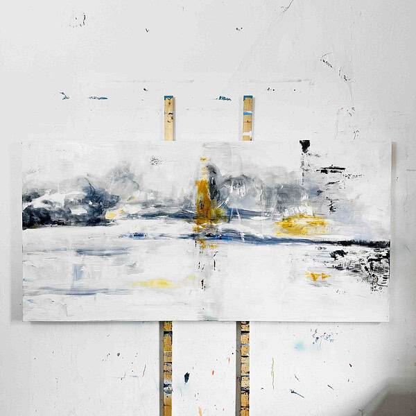 Moderne Abstraktion Meer im Nebel 120x80 cm