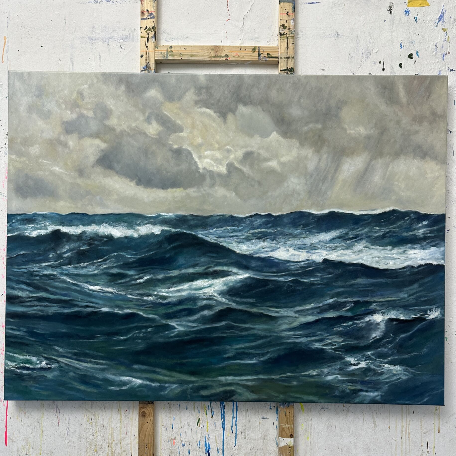 Landschaftsmalerei See Meer in Bewegung als kunstkopie