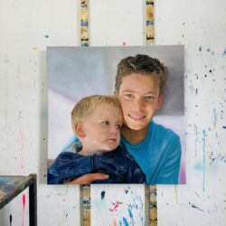 Portraitmalerei 2 kinder als Geschenkidee