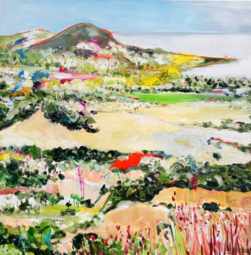 Abstrakte Sommerlandschaft – farbintensive Naturmalerei in Öl