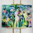 Vivace dipinto astratto, opera d'arte moderna, dipinto colorato, dipinto su commissione, arte espressionista, artista Nikolaus Kriese, opera d'arte creativa, decorazione murale moderna, design artistico individuale, dipinto unico.