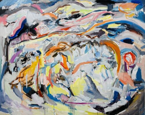 Zwischen Energie und Erinnerung – Expressionistisches Ölbild 120 x 150 cm