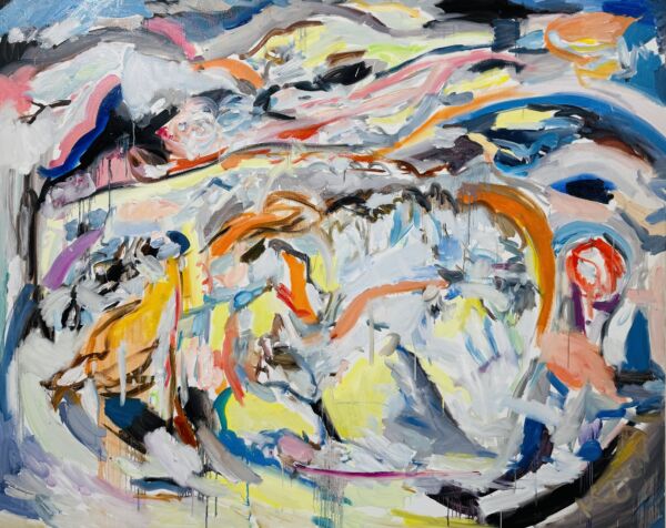 Zwischen Energie und Erinnerung – Expressionistisches Ölbild 120 x 150 cm