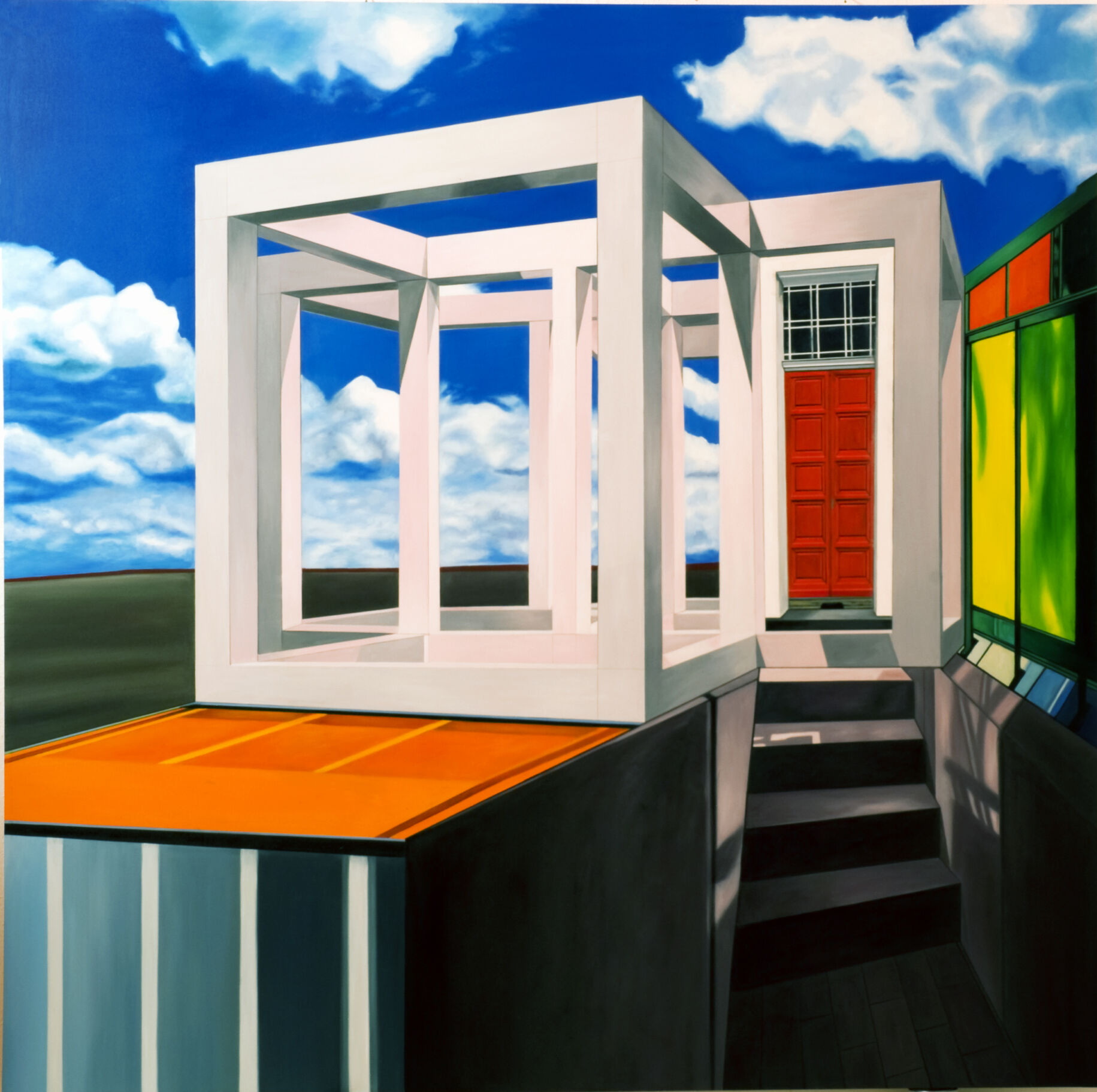 künstler Nikolaus Kriese Objekt, 2008, Öl auf Leinwand, 200 x 200 cm