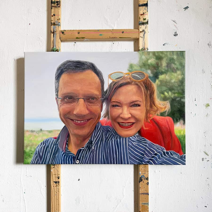 glückliches paar malen lassen
